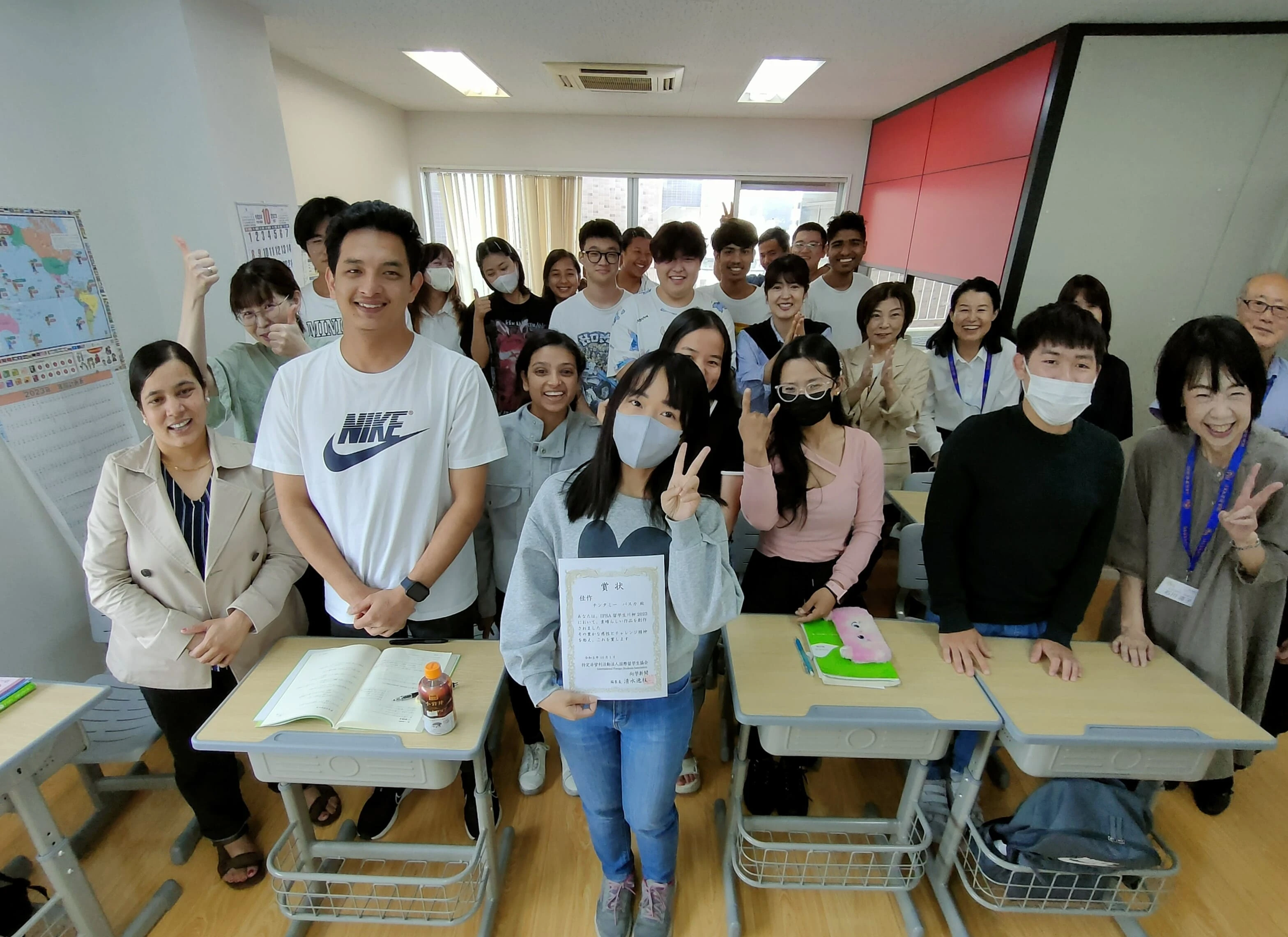 留学生川柳で受賞